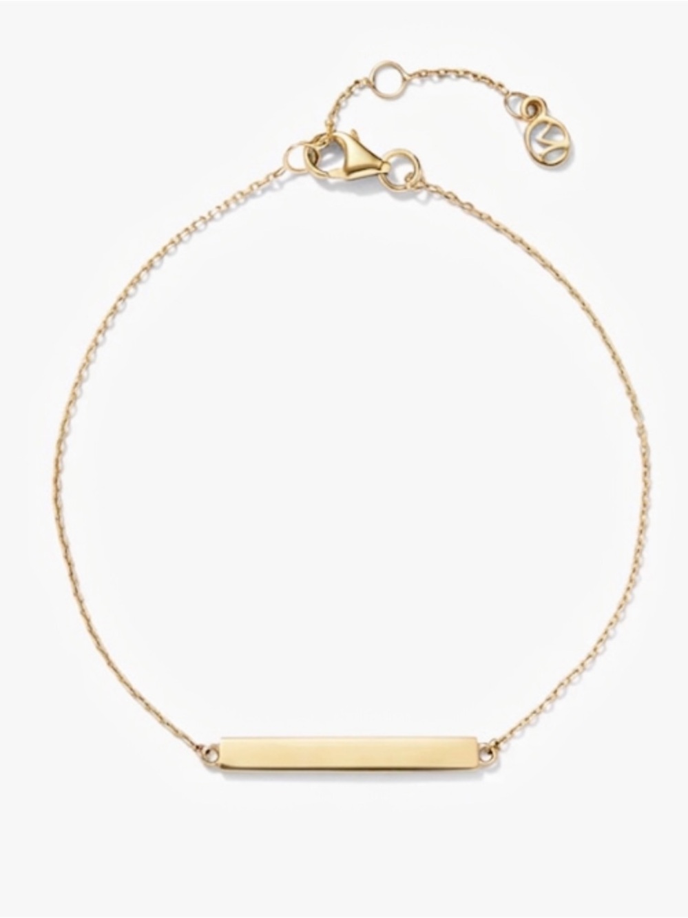 Mejuri 14k Gold ENGRAVABLE BAR BRACELET
